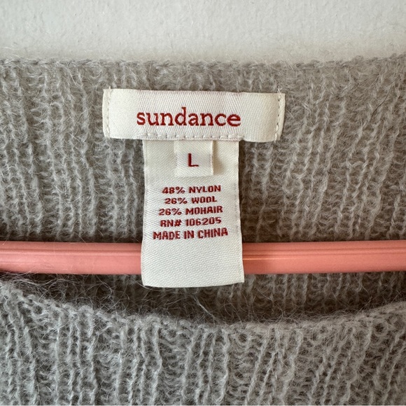 Sundance Tan Wool Mohair Blend Sweater Pullover Sheer Light Boho - Picture 5 of 6